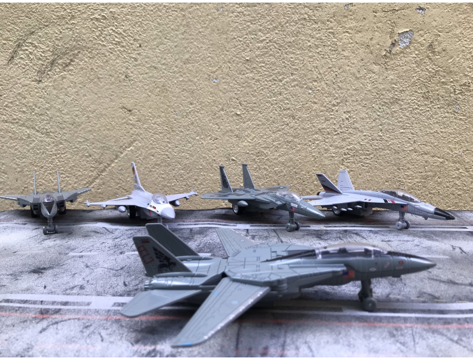 ​Mô hình Máy bay đồ chơi F-14 F-15, F-16, F-18 1/100