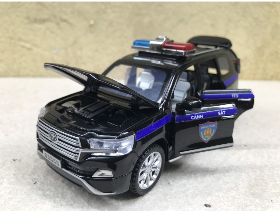 Mô hình xe Landcruiser Police CSCĐ Việt Nam tỷ lệ 1:32