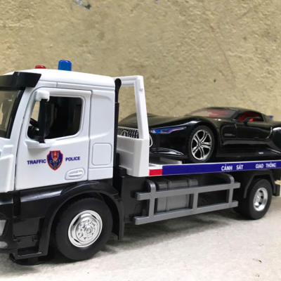 ​Mô hình xe tải thớt Cứu hộ CSGT tỷ lệ 1:24
