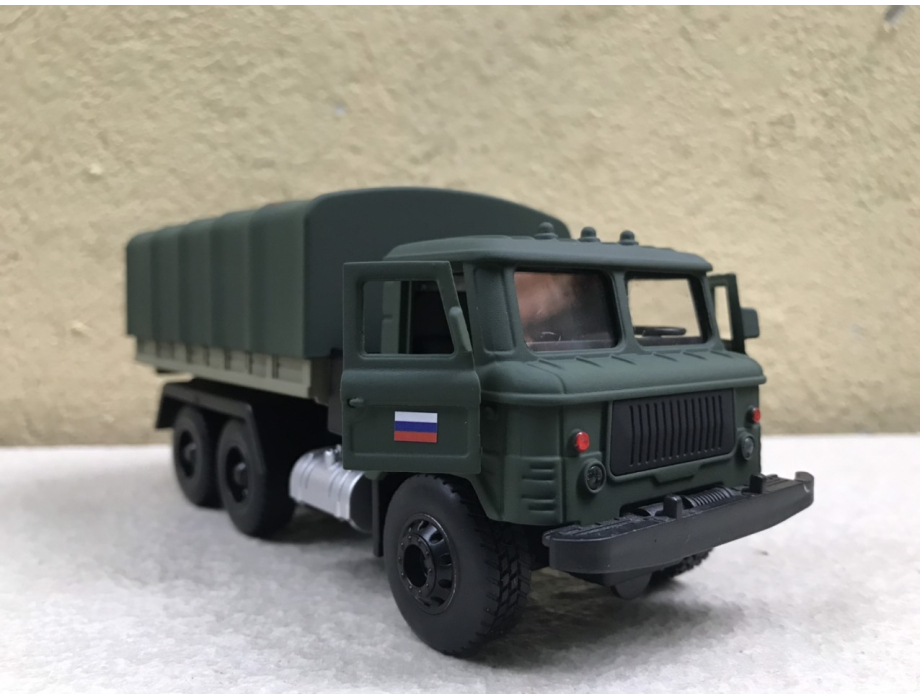 Mô hình xe Quân sự QĐND-VN Gaz 66 Thùng bạt tỷ lệ 1:36