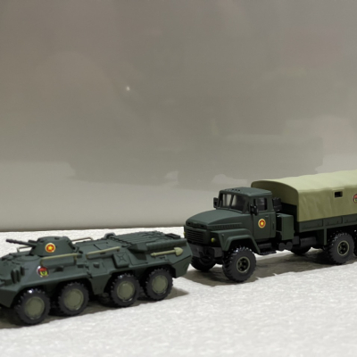 ​Mô hình xe Tải Quân sự Kraz-260B tỷ lệ 1:72 đã sơn hoàn thành